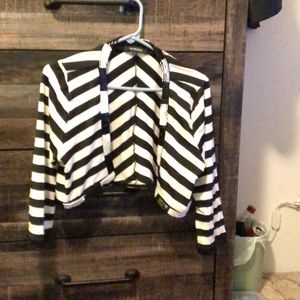 Stripped black and white top